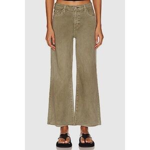 AG Saige Wide Leg Crop High Rise Raw Hem Sz 27 Sage Color Anthropologie